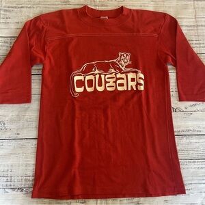Vintage 70s Washington State Cougars University 3/4 Sleeve Red Shirt Men’s M